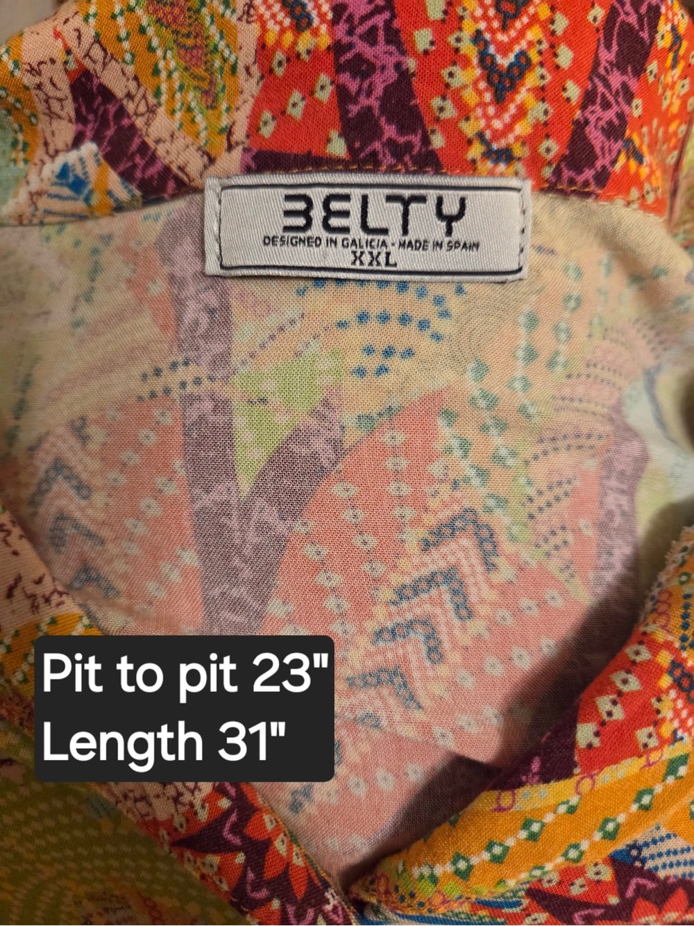 Women’s Short-Sleeve Tropical Print Tunic in Multi - Picture 2 of 6